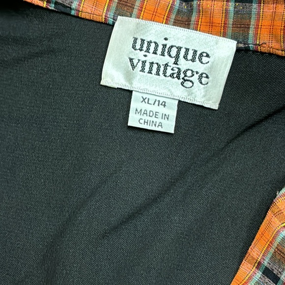 Unique vintage western wrap top xl 14 vlv pinup goth rockabilly vixen - Picture 2 of 6